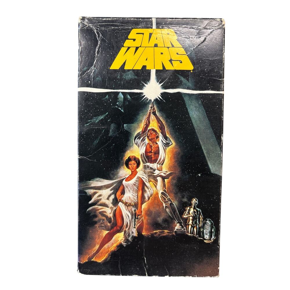 Star Wars (VHS 1992) FOX Video Lucas Hamill Ford Fisher SciFi rare cover HTF